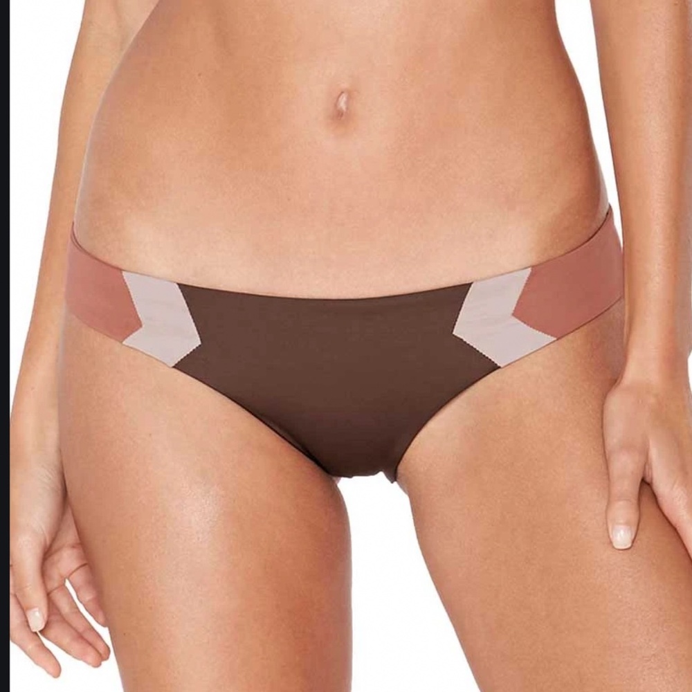 L*Space barracuda bikini bottoms chocolate color